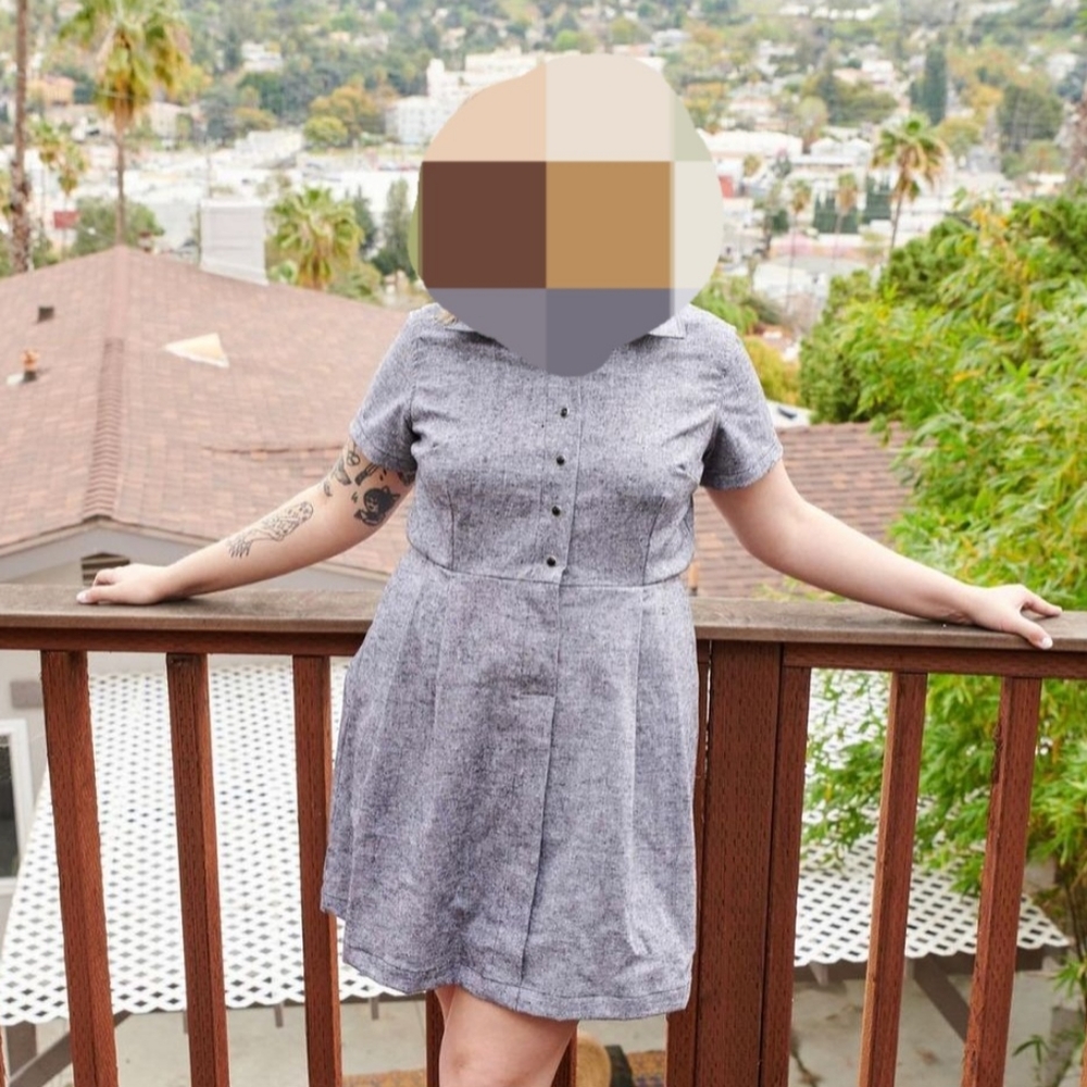 Tuesday of California/Tuesday Bassen Diner Dress in TV Static size 1X